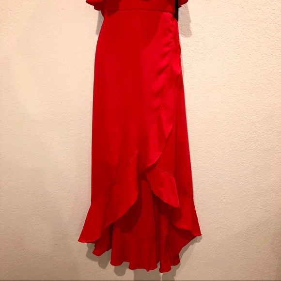 Lulus Magic in Milan Red High-Low Midi Dress - Picture 7 of 8